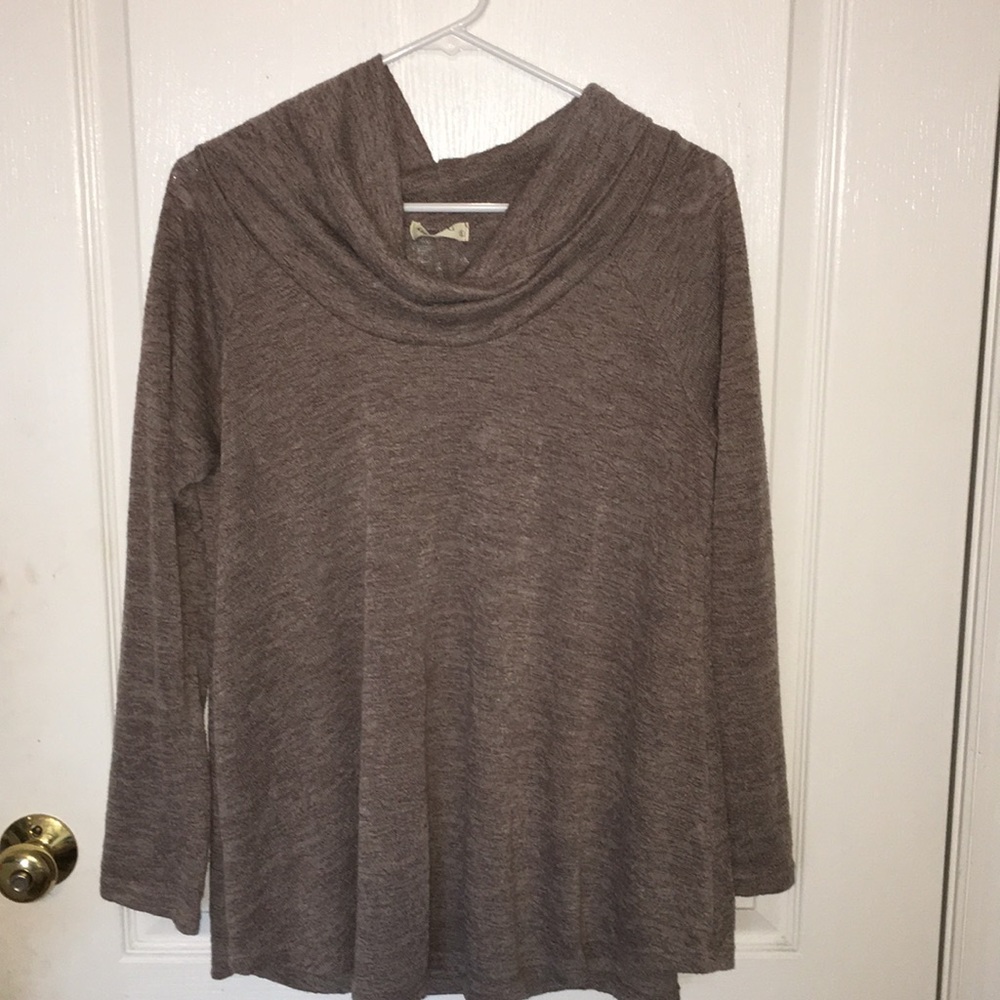 Off shoulder large long sleeve sweater